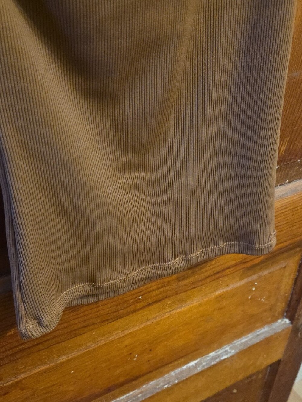Anine Bing Ribbed High-Neck Racerback Tank - Brown - Picture 6 of 7